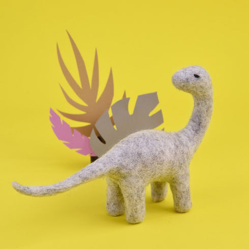 DASHDU - Doctor Dino - Grey Marle Felt Dinosaur